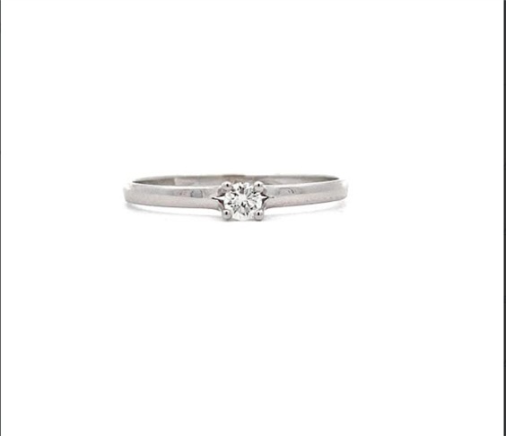Anello Promesse Donna in Oro bianco Diamante 0.20 Ct SOLB1420 - SOLB1420